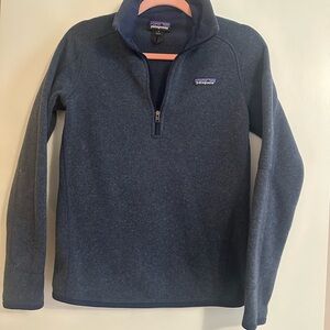 Patagonia Men's Navy Zip-Up Sweater